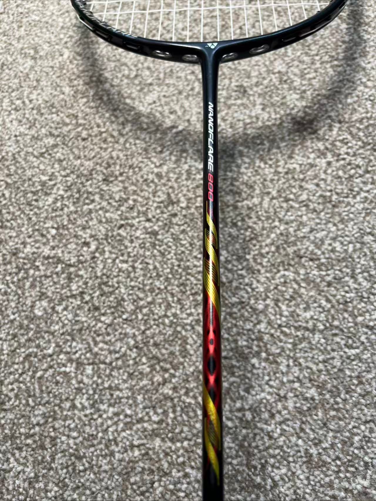 Yonex used Nanoflare 800 badminton racket strung 4U 26lbs