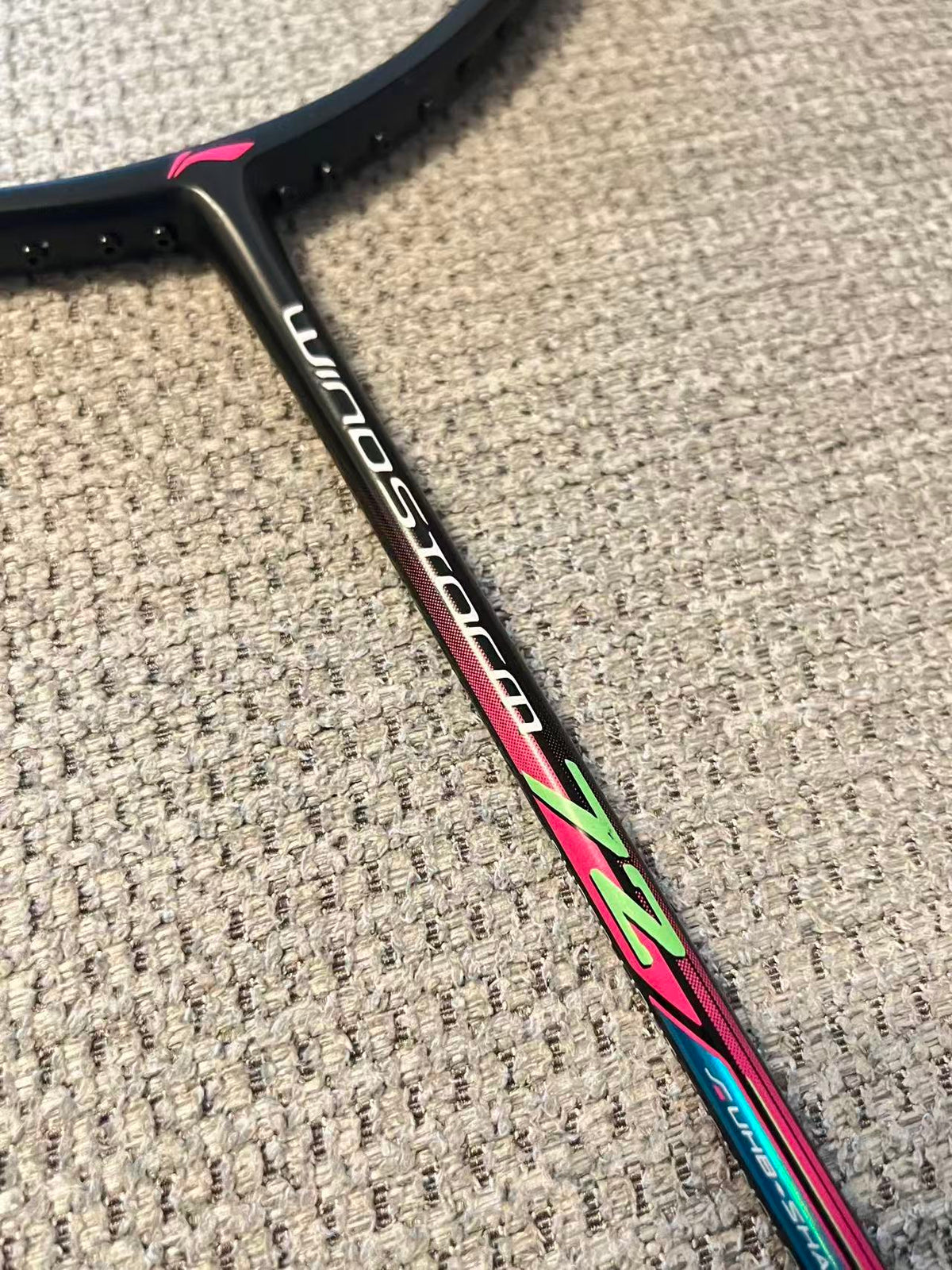 Li-Ning used Windstorm 72 super-light 6U badminton racket strung 25lbs
