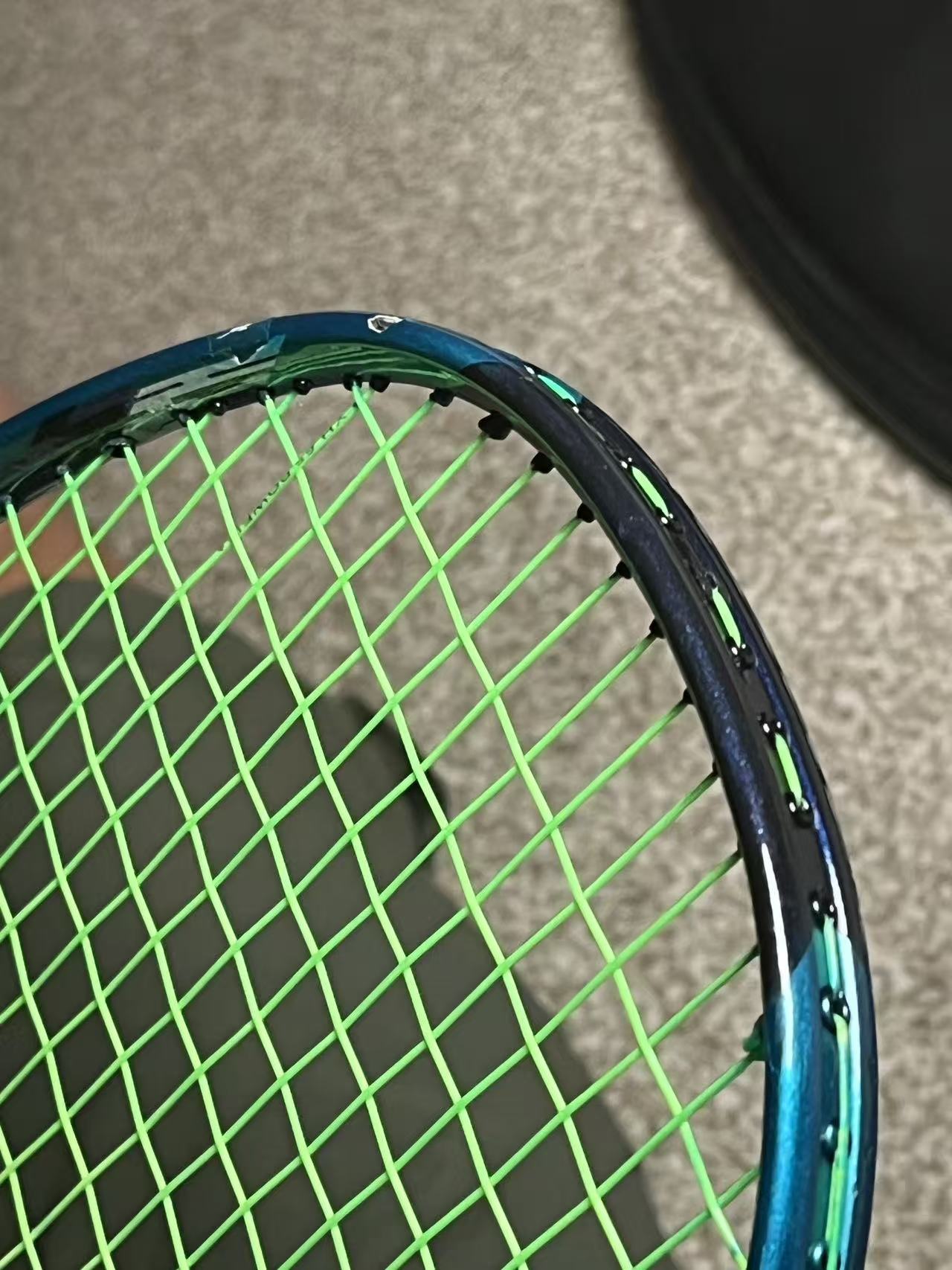 Yonex used Nanoflare 700 badminton racket strung 4U 26lbs