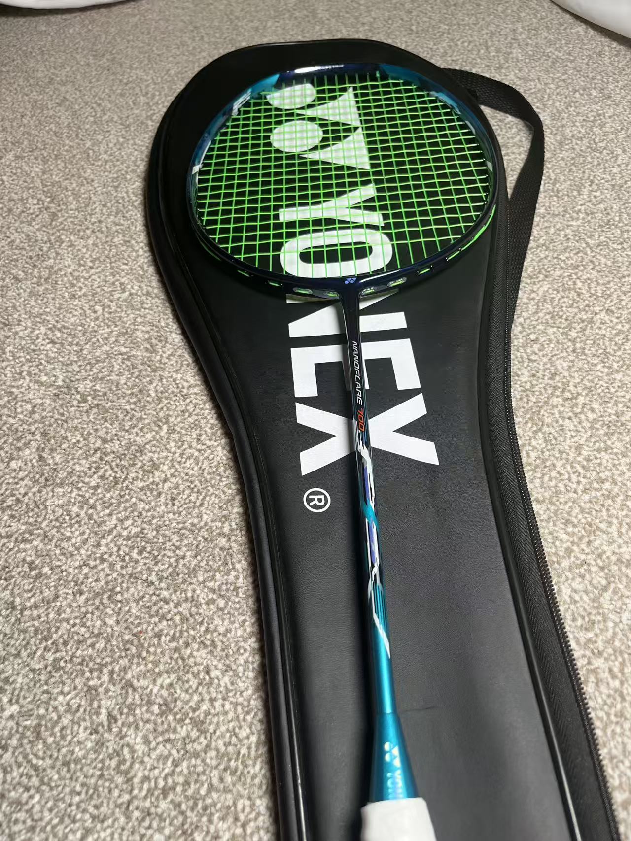 Yonex used Nanoflare 700 badminton racket strung 4U 26lbs