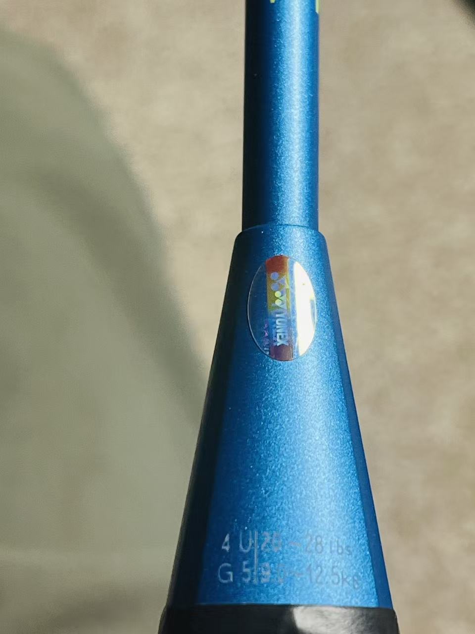 Yonex used Nanoflare 700 badminton racket strung 4U 26lbs