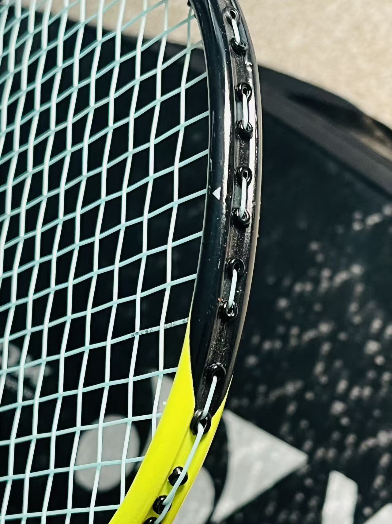 Yonex used Astrox 77 badminton racket strung 4U 26lbs