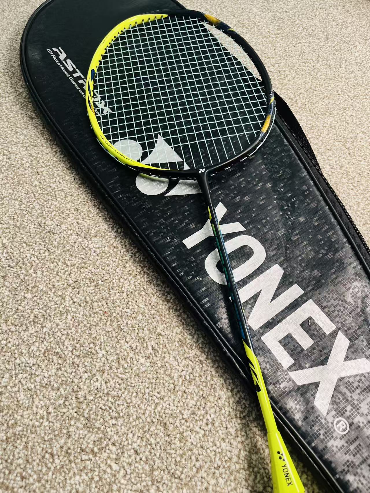 Yonex used Astrox 77 badminton racket strung 4U 26lbs