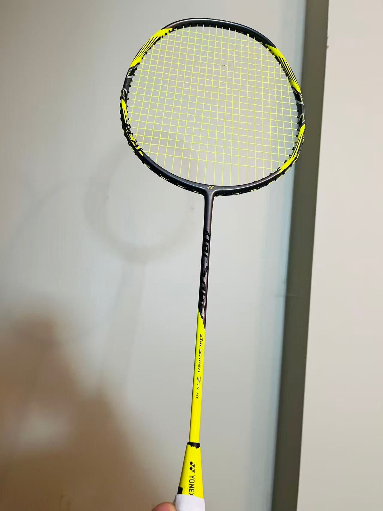 Yonex used Arcsaber 7 play badminton racket strung 26lbs
