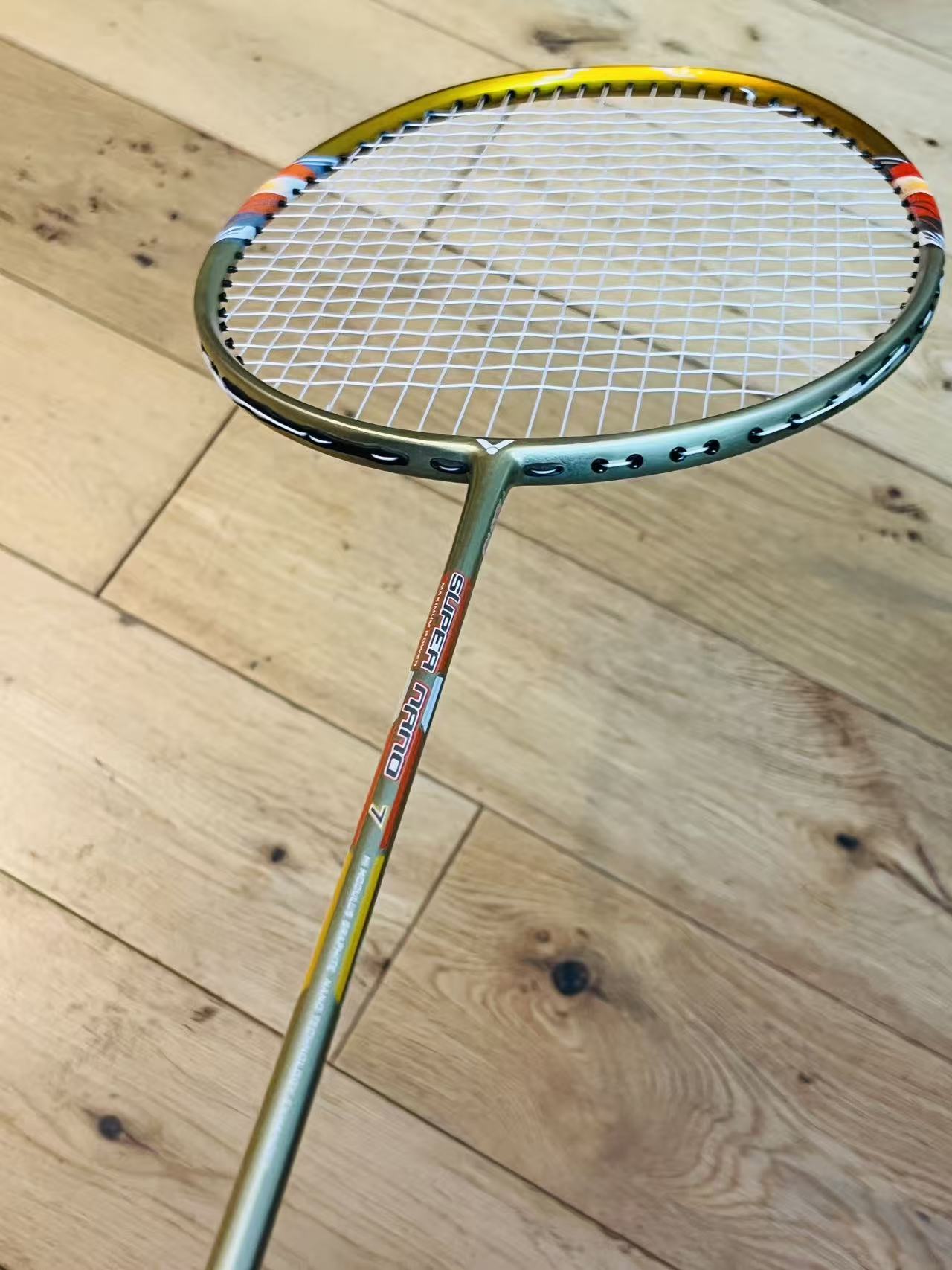 VICTOR SUPER NANO 7 used badminton racket 4UG5 strung 26lbs