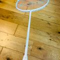 KUMPOO white carbon fiber badminton racket strung 24 lbs