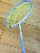 KUMPOO used carbon fiber flower badminton 4U racket strung 24 lbs