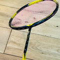 DIXING  brand new  yellow carbon fiber badminton racket strung 24 lbs