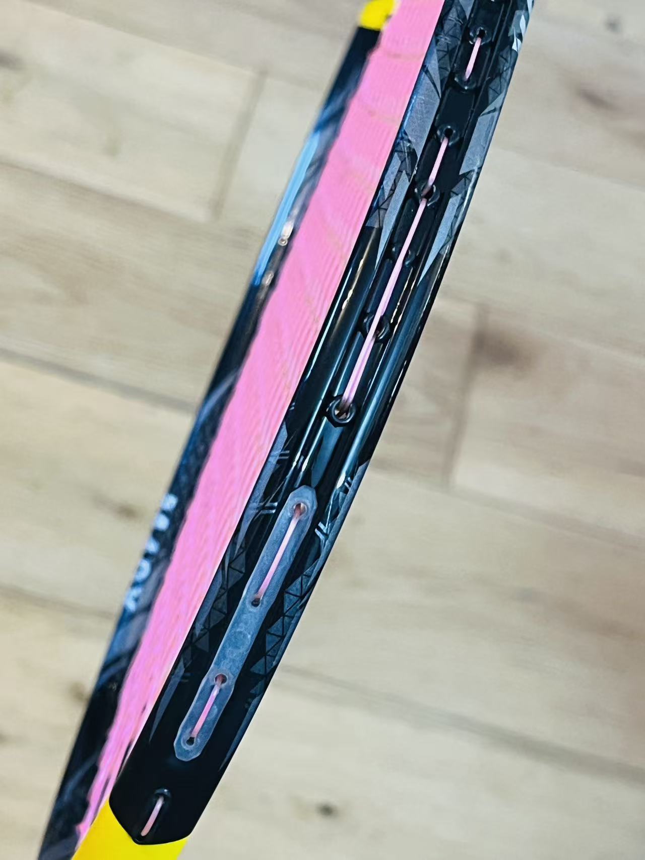 DIXING brand new yellow carbon fiber badminton racket strung 24 lbs