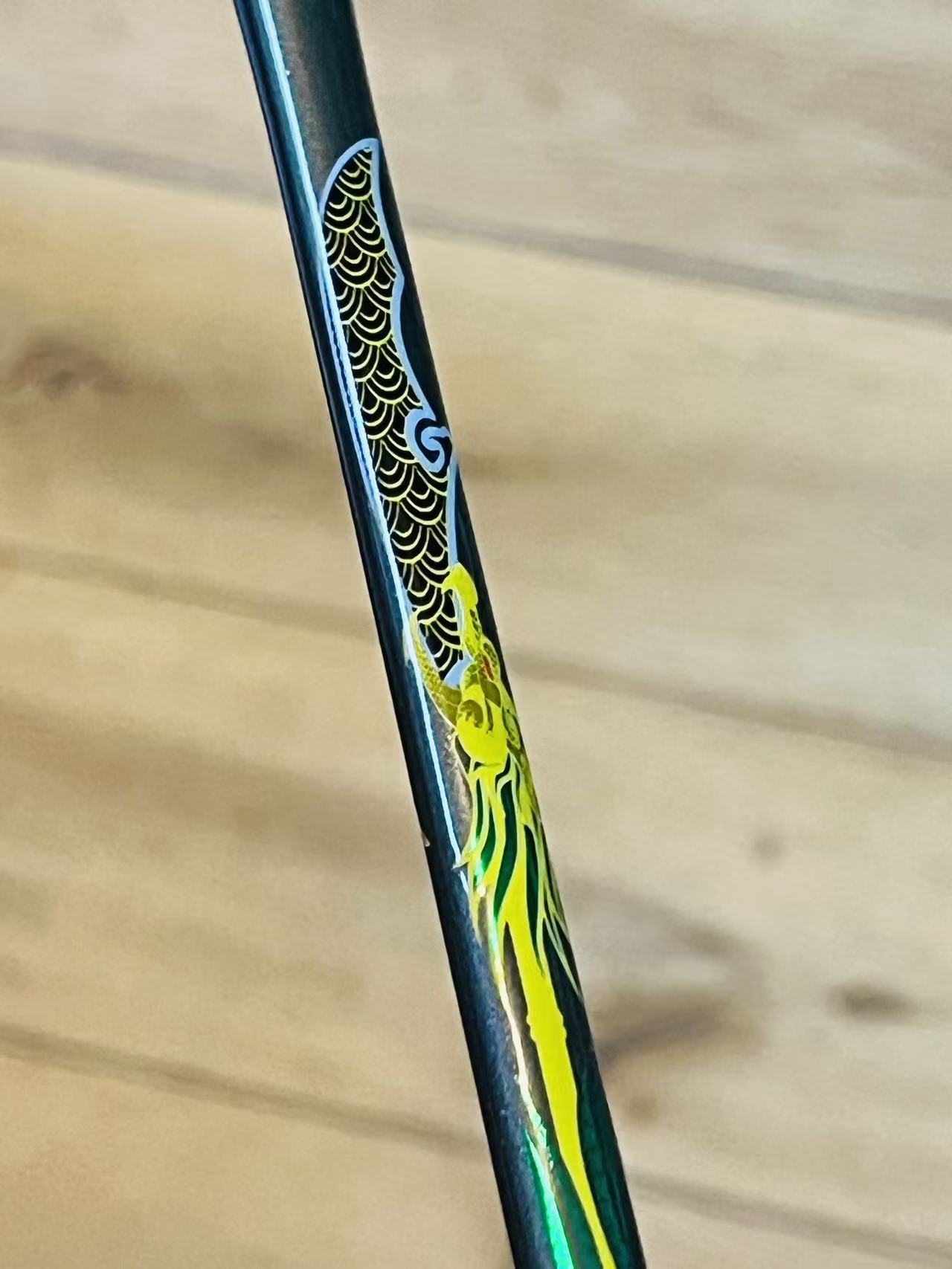 DIXING brand new yellow grey carbon fiber badminton racket strung 24 lbs