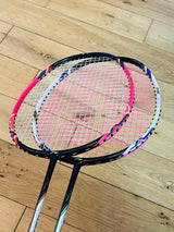 2 rackets unit  Li-Ning used badminton HALBERTEC MOTOR