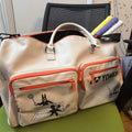 Used Yonex badminton fashion handbag, leather (holds 3 rackets)85%new
