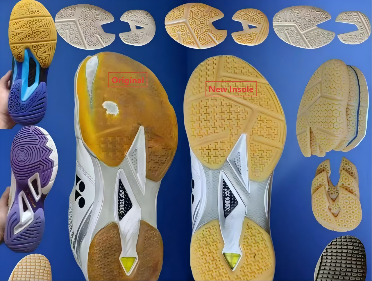 Badminton shoes sole replacement（Only including shipping back fee）