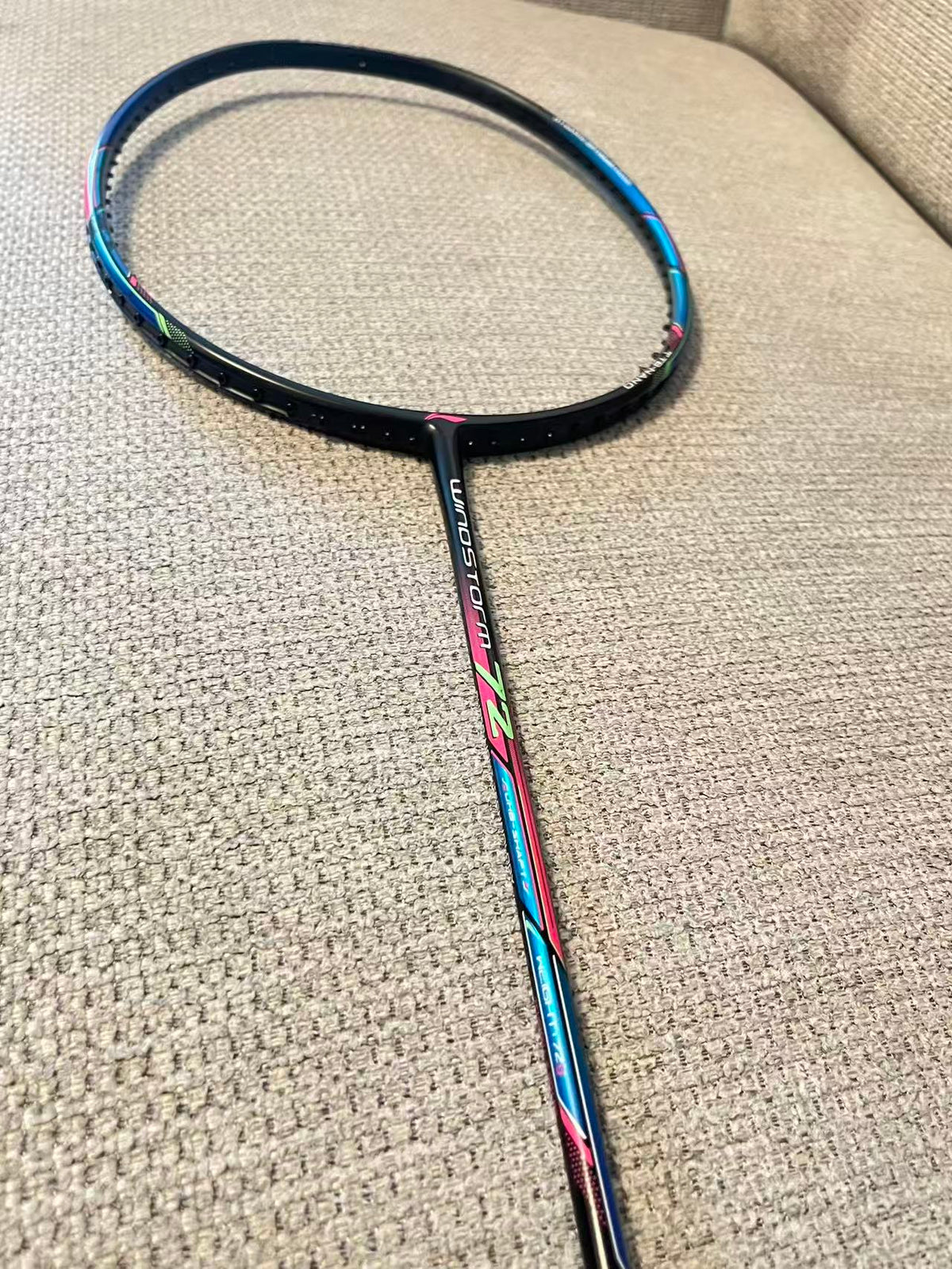 Li-Ning used Windstorm 72 super-light 6U badminton racket strung 25lbs
