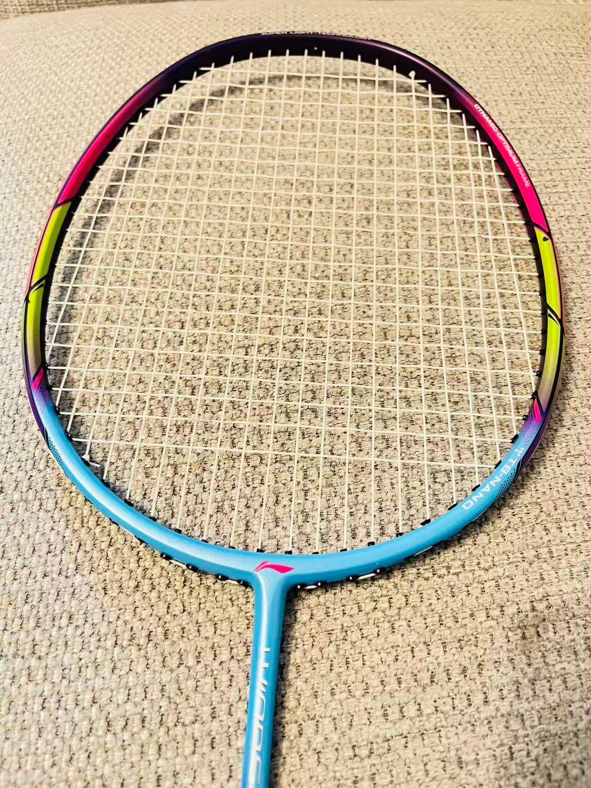 Li-Ning used Windstorm 72  super-light 6U badminton racket strung 25-30lbs