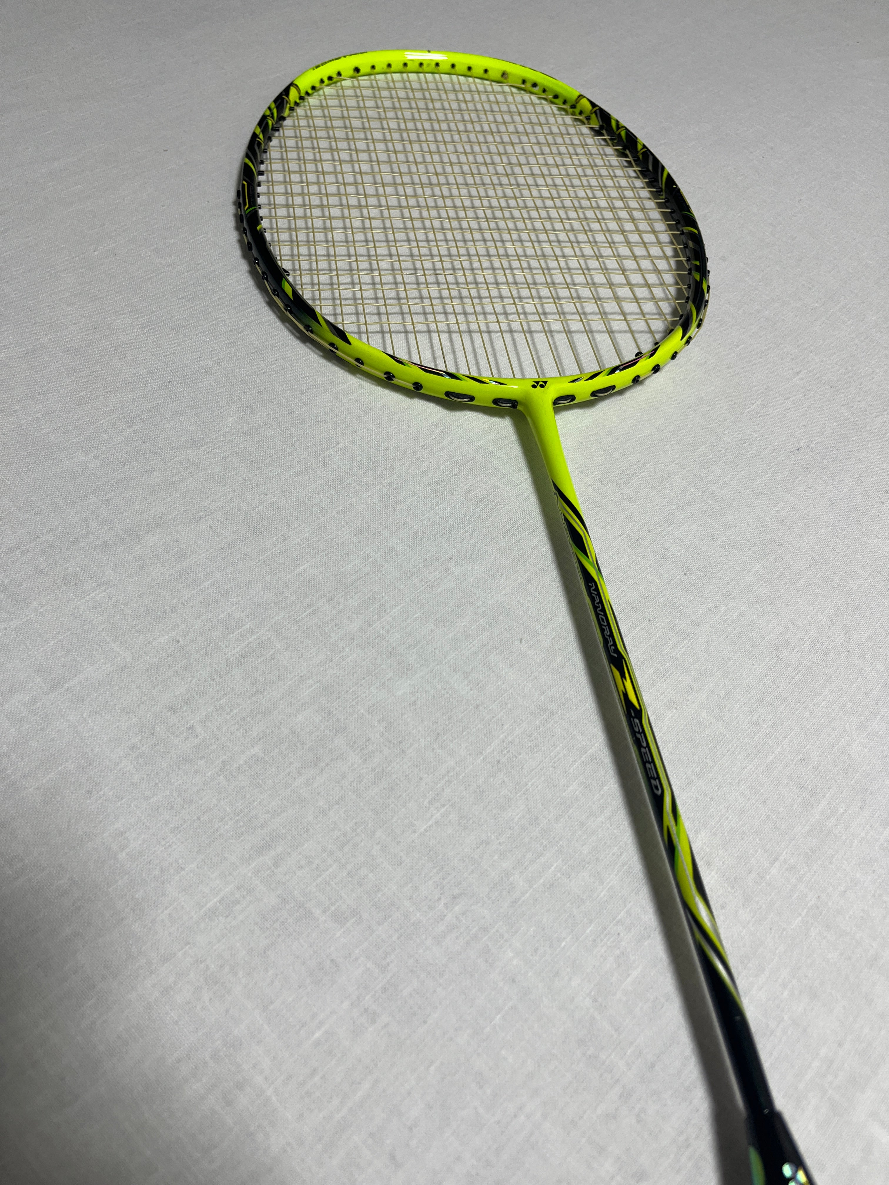 Yonex used NanoRay-Z-Speed badminton racket green color 3U strung 26lbs