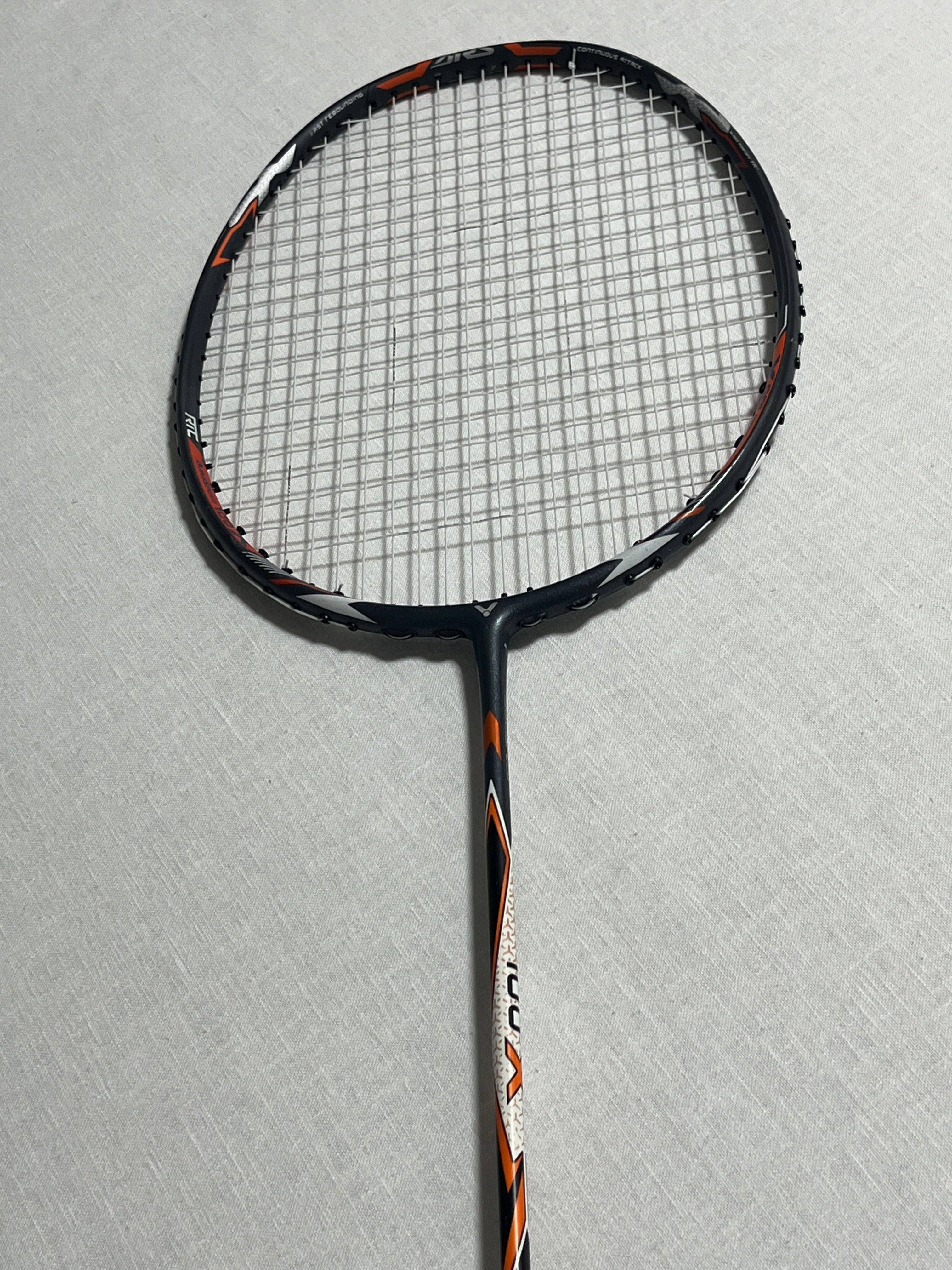 VICTOR AUROSPEED 100X used badminton racket 4UG5 strung 26lbs