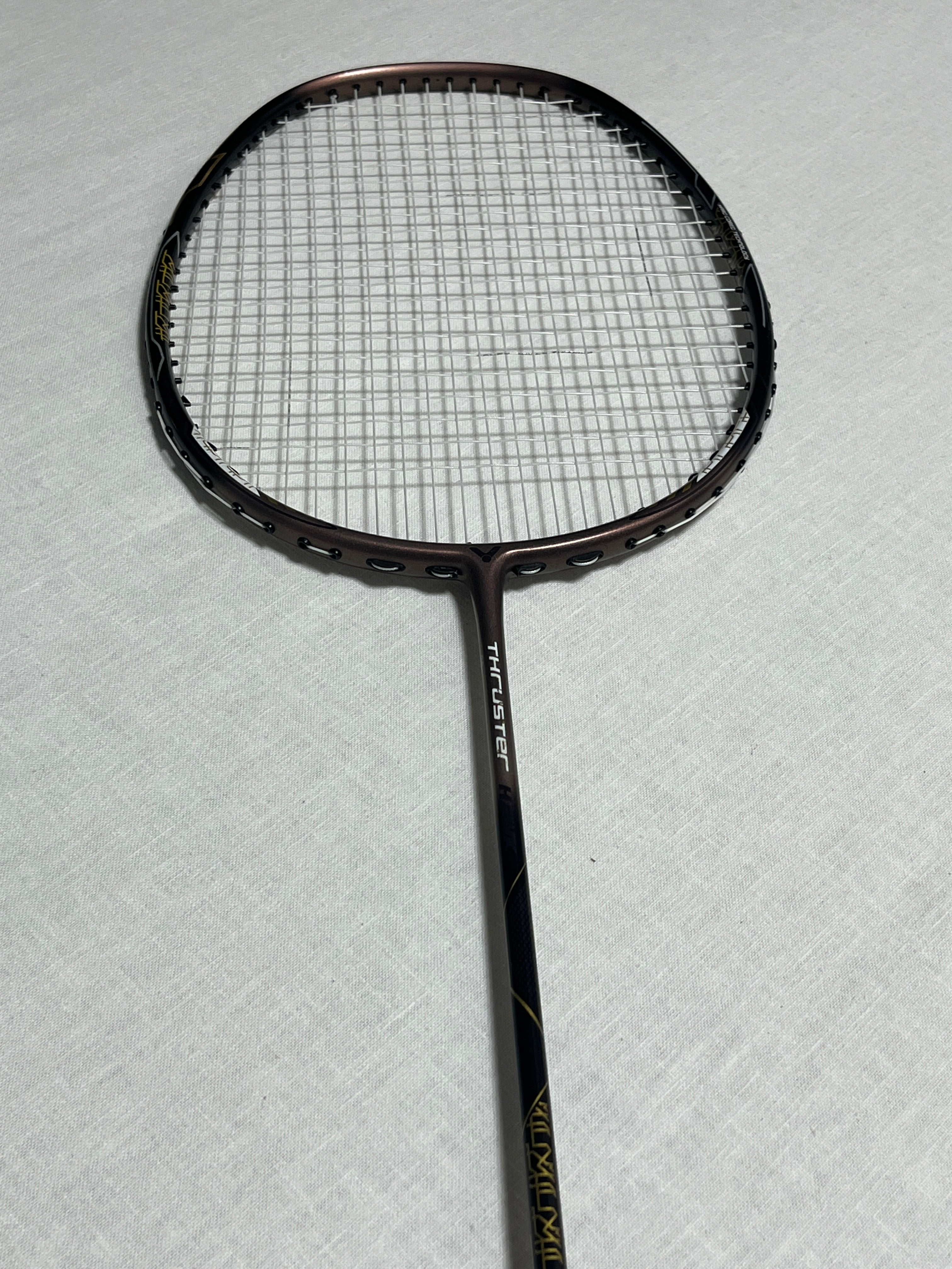 VICTOR THRUSTER  Hawk used badminton racket 4UG5 strung 26lbs