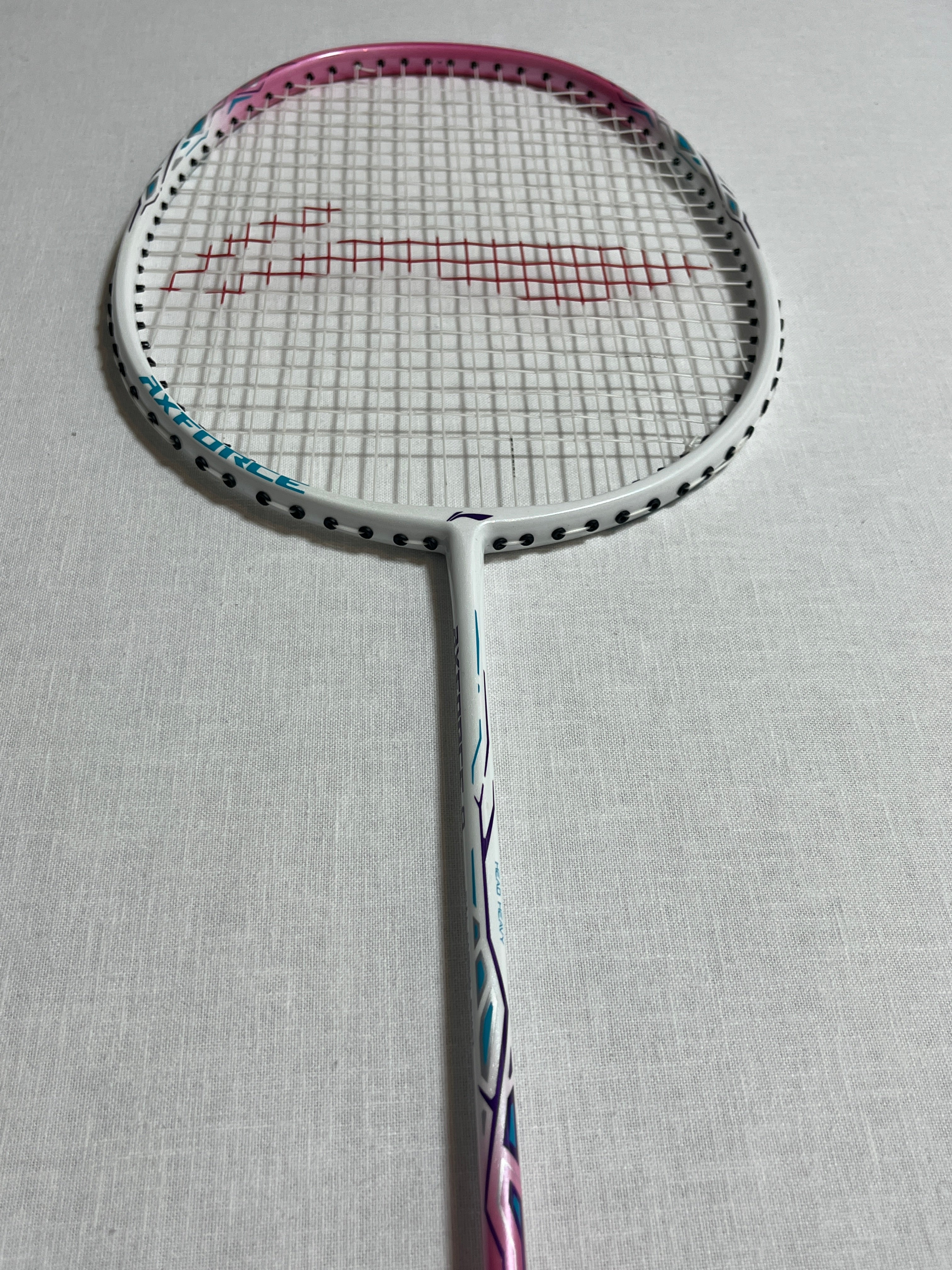 Li-Ning used AXFORCE 9 badminton racket strung 22lbs