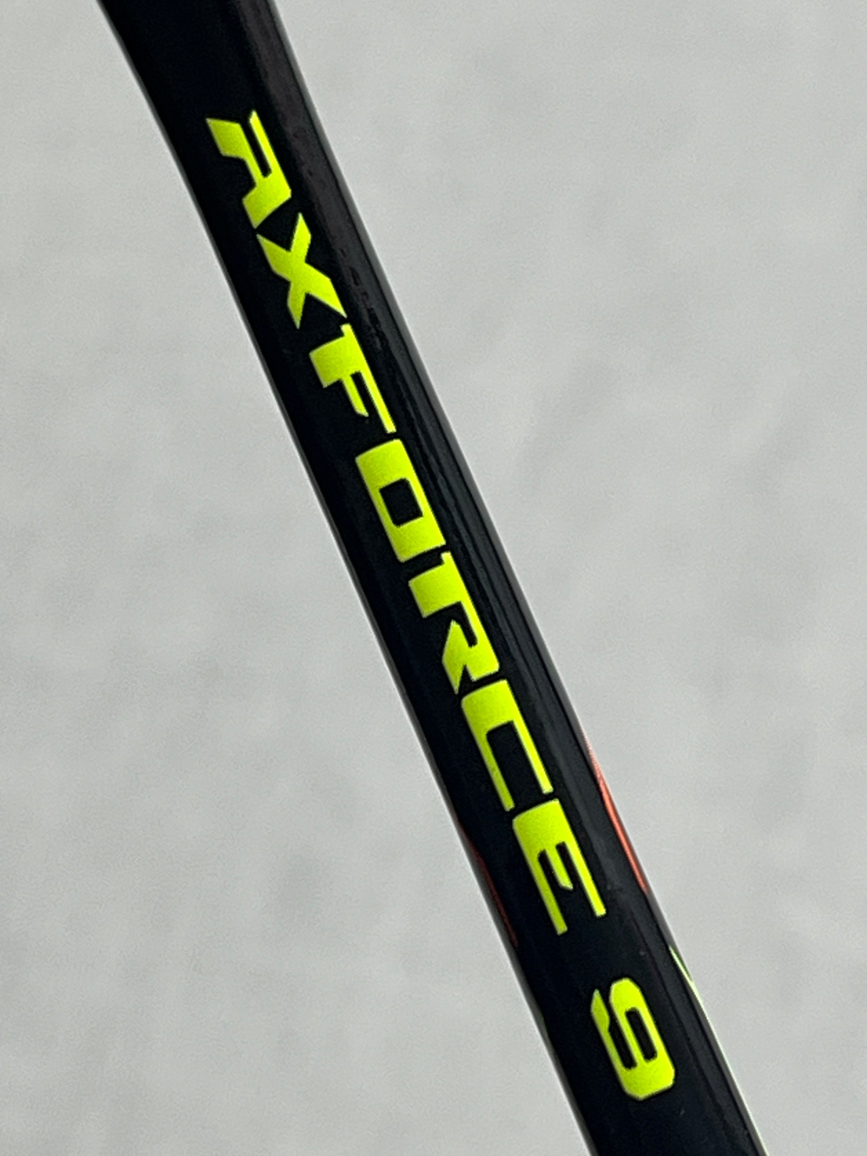 Li-Ning used AXFORCE 9 orange color badminton racket strung 24lbs