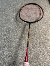 Yonex used Astrox 99 Play Red Sun badminton racket strung 4U 25lbs