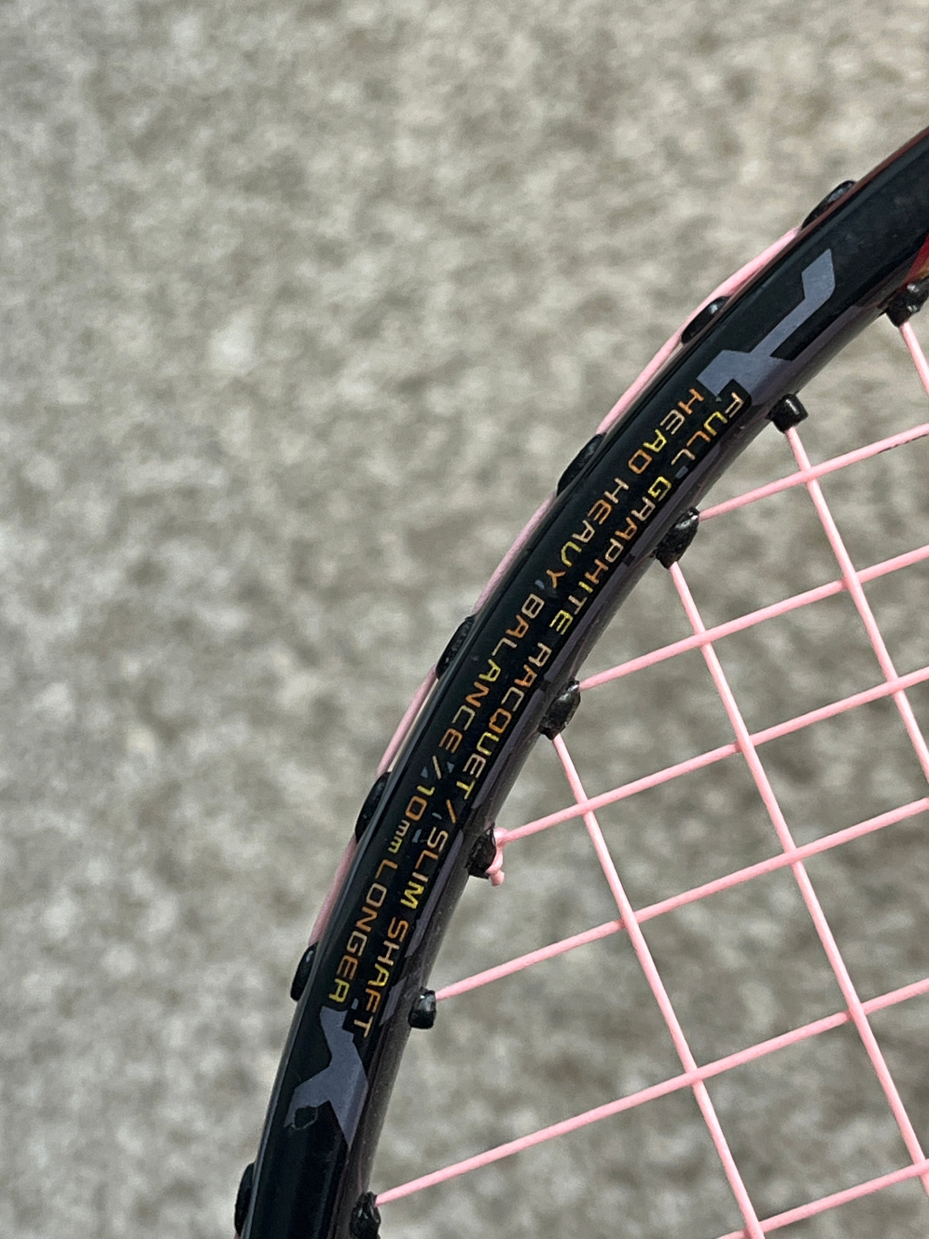 Yonex used Astrox 99 Play Red Sun badminton racket strung 4U 25lbs