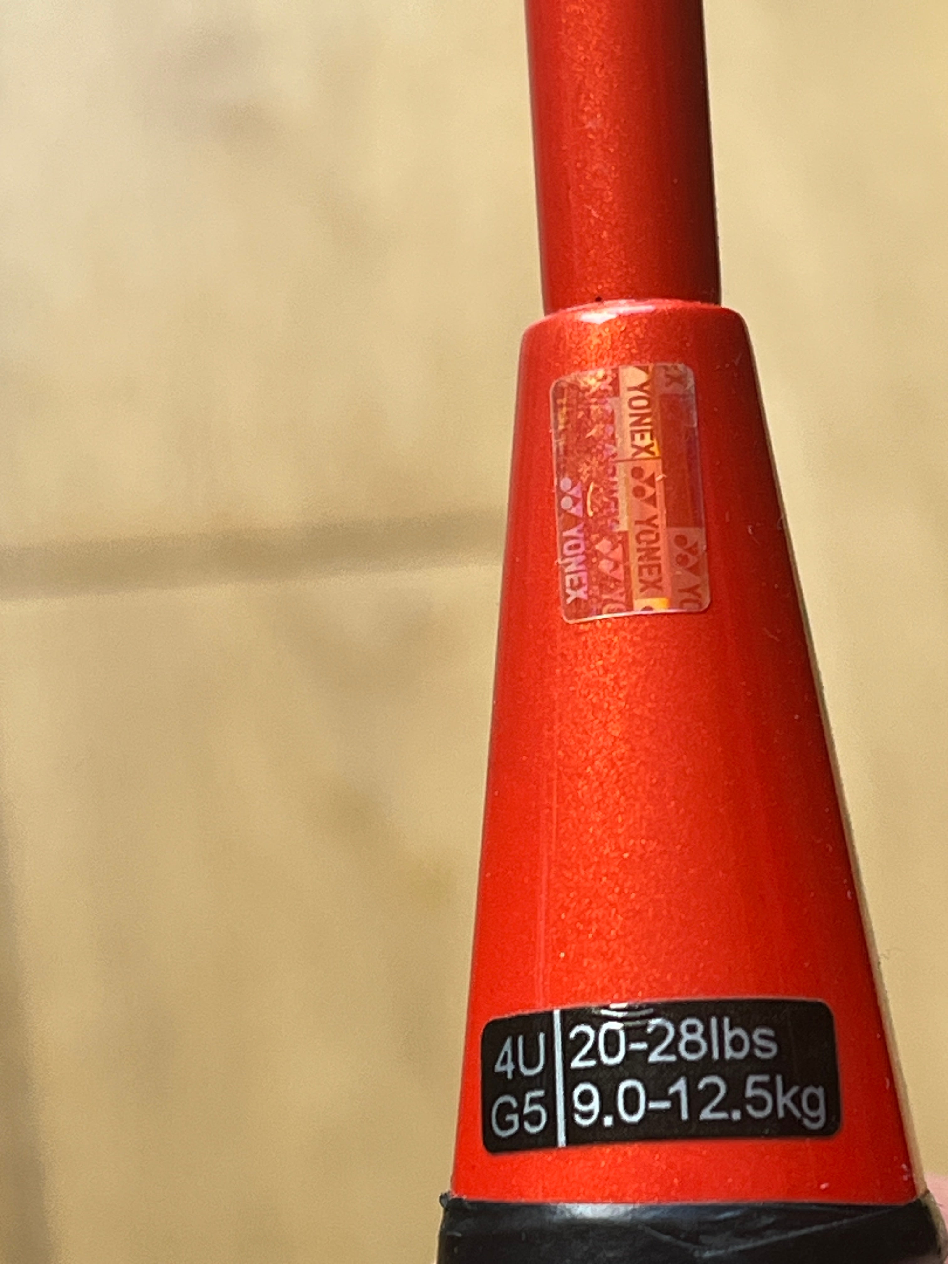 Yonex used Astrox 77play badminton racket strung 26lbs