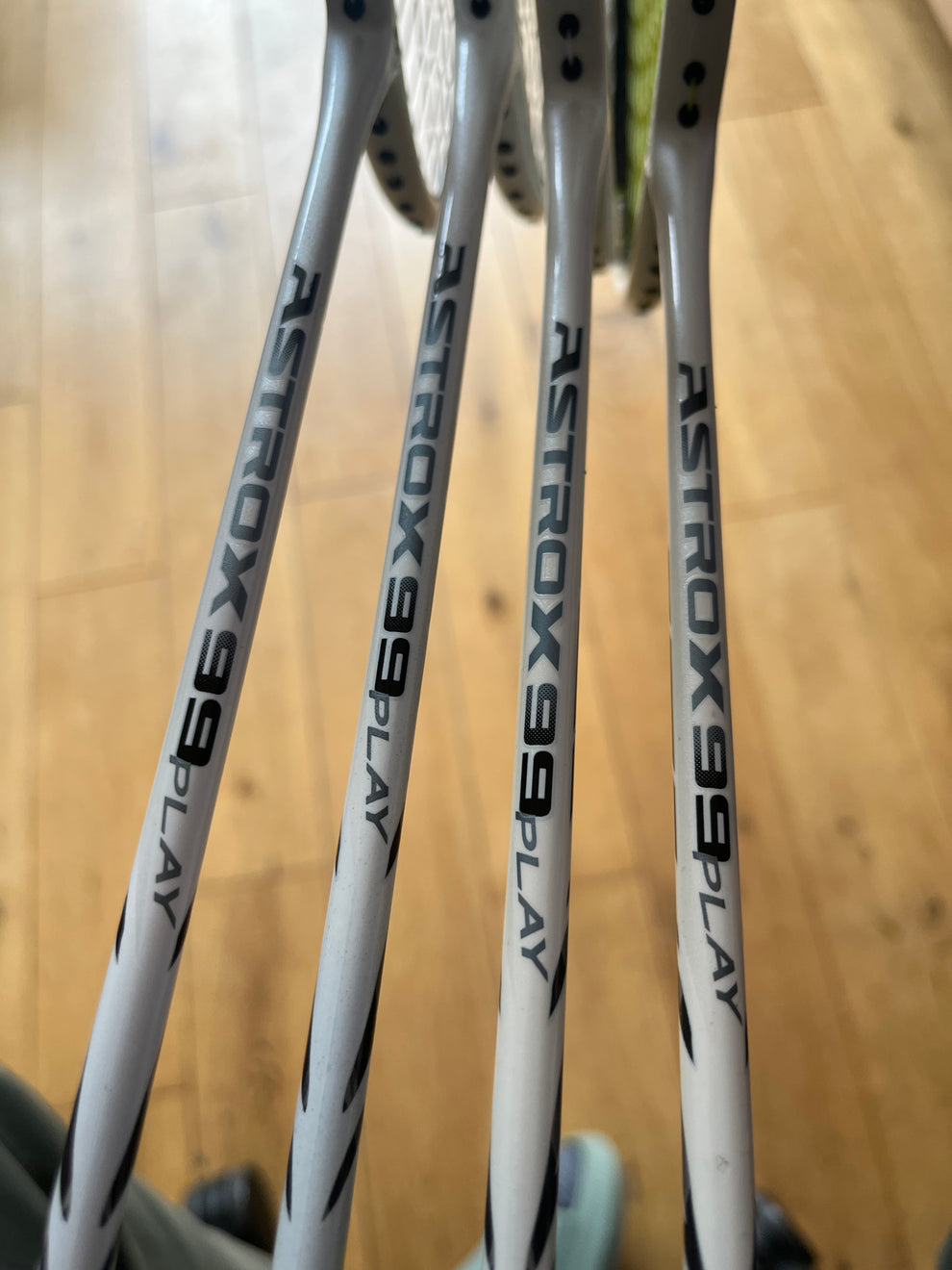Yonex used Astrox 99 Play white tiger badminton racket strung 4U 26lbs ...