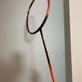 Yonex used Astrox 99 Sun badminton racket strung 4U 26lbs